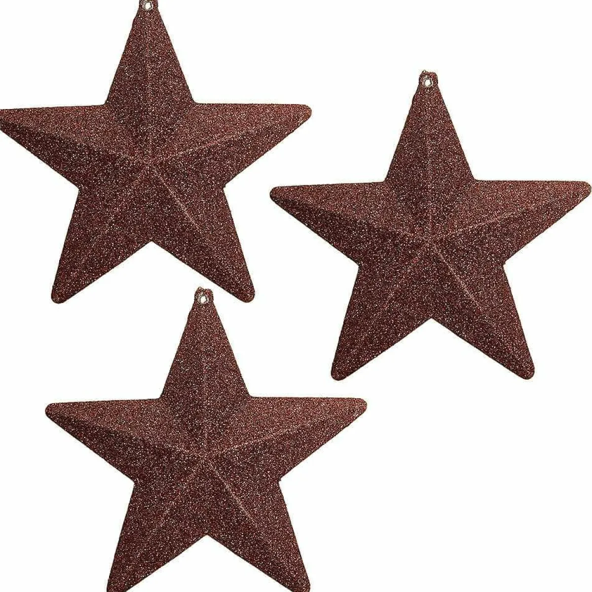 Estrella De Navidad>DecoWoerner Estrellas Brillantes Decorativas Nougat, Ø 17 Cm, 3 Piezas marrón