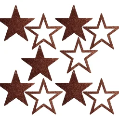 Estrella De Navidad>DecoWoerner Estrellas Brillantes Decorativas Nougat, Ø 10 Cm, 10 Piezas marrón