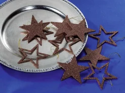 Estrella De Navidad>DecoWoerner Estrellas Brillantes Decorativas Nougat, Ø 10 Cm, 10 Piezas marrón