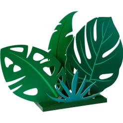 Decoración De Verano>DecoWoerner Expositor De Hoja De La Selva De Madera, 57 Cm verde