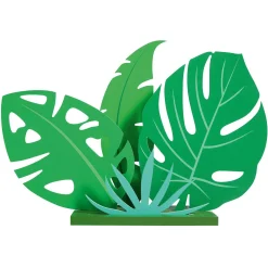 Decoración De Verano>DecoWoerner Expositor De Hoja De La Selva De Madera, 57 Cm verde