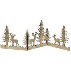 Decoración Natural|Figuras De Navidad>DecoWoerner Expositor De Madera De Pie "La Magia Del Bosque" 90 Cm Madera natural
