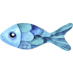 Decoración De Verano>DecoWoerner Expositor De Peces, , Puntos De Colores, 30 X 12 Cm azul