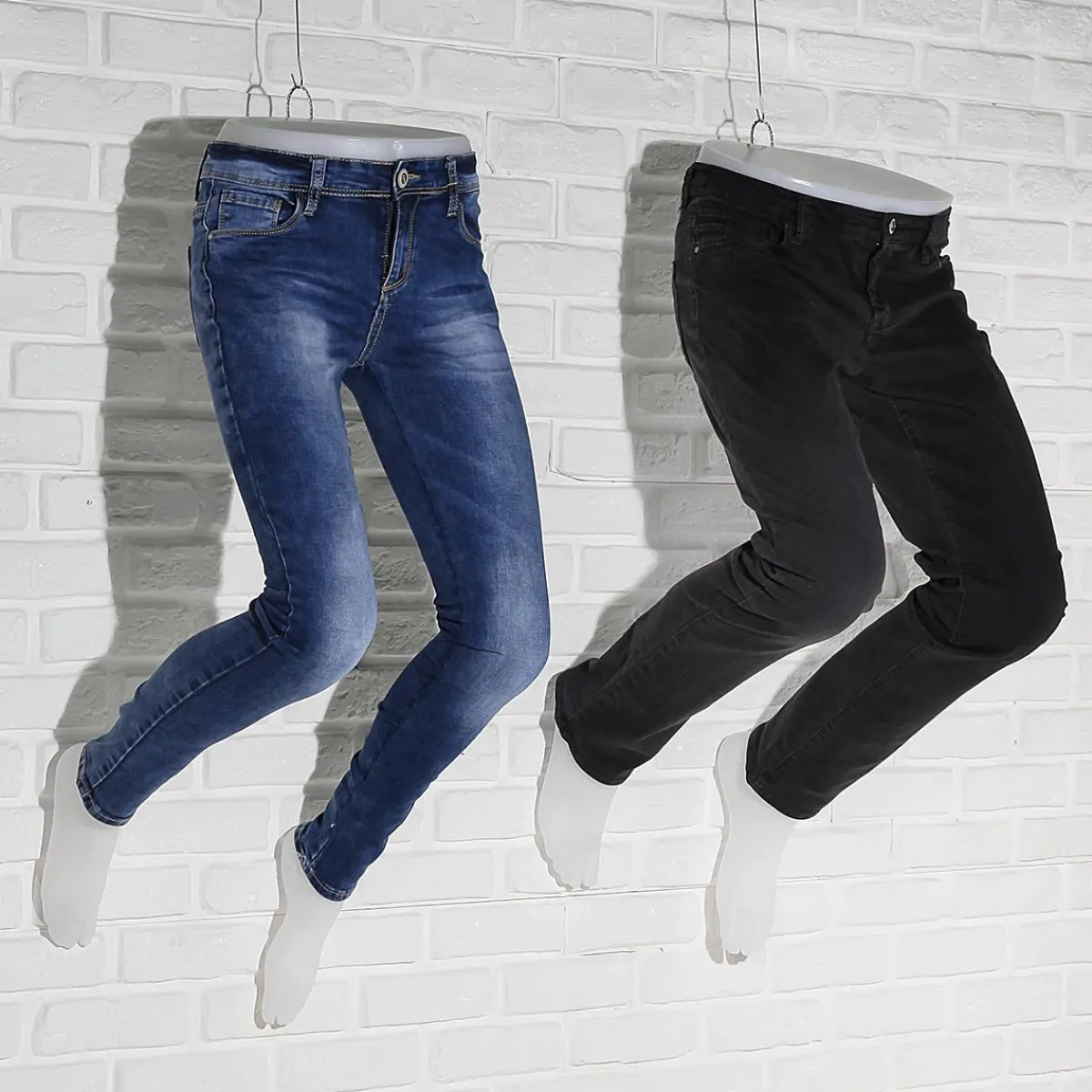 Maniquíes>DecoWoerner Expositores De Pantalones Para Mujer, 100 Cm blanco