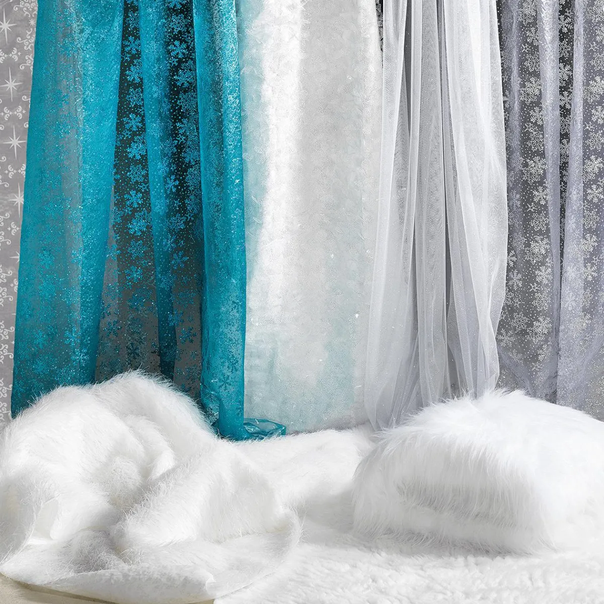 Telas|Decoración De Invierno>DecoWoerner Felpa Blanca, Anchura: 150 Cm blanco