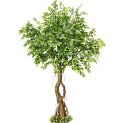 Decoración De Verano|Decoración De Primavera>DecoWoerner Ficus Artificial Con Pie 245 Cm verde