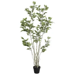 Plantas Verdes|Plantas De Interior>DecoWoerner Ficus Artificial En Maceta verde
