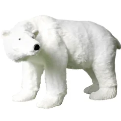 Decoración De Animales|Decoración De Invierno>DecoWoerner Figura Animal De Tamaño Natural Oso Polar, Altura: 90cm blanco