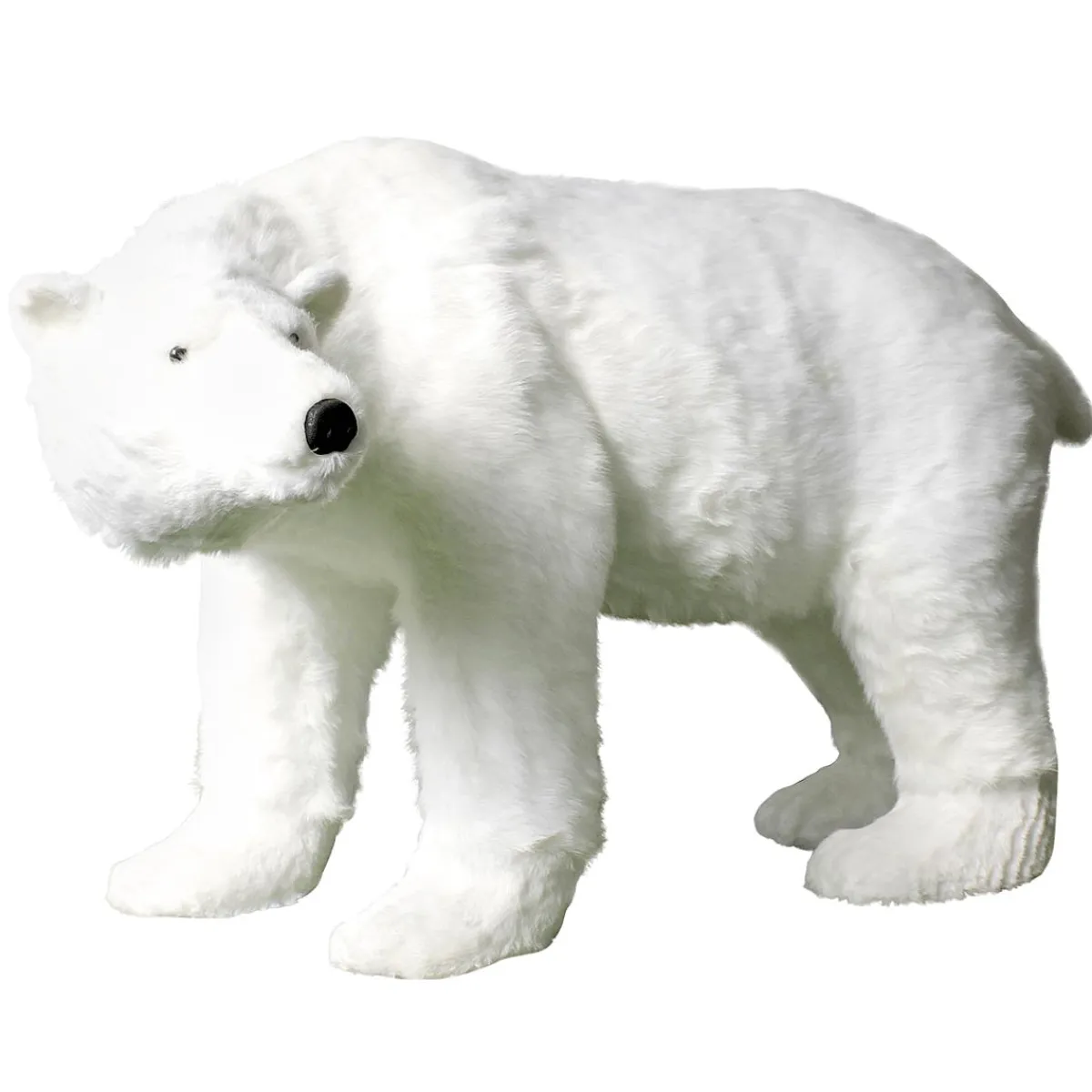 Decoración De Animales|Decoración De Invierno>DecoWoerner Figura Animal De Tamaño Natural Oso Polar, Altura: 90cm blanco