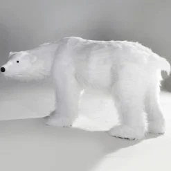 Decoración De Animales|Decoración De Invierno>DecoWoerner Figura Animal De Tamaño Natural Oso Polar, Altura: 90cm blanco