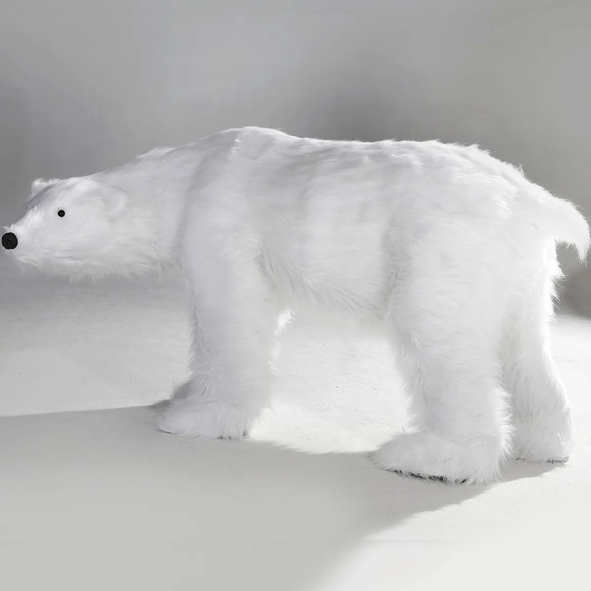 Decoración De Animales|Decoración De Invierno>DecoWoerner Figura Animal De Tamaño Natural Oso Polar, Altura: 90cm blanco