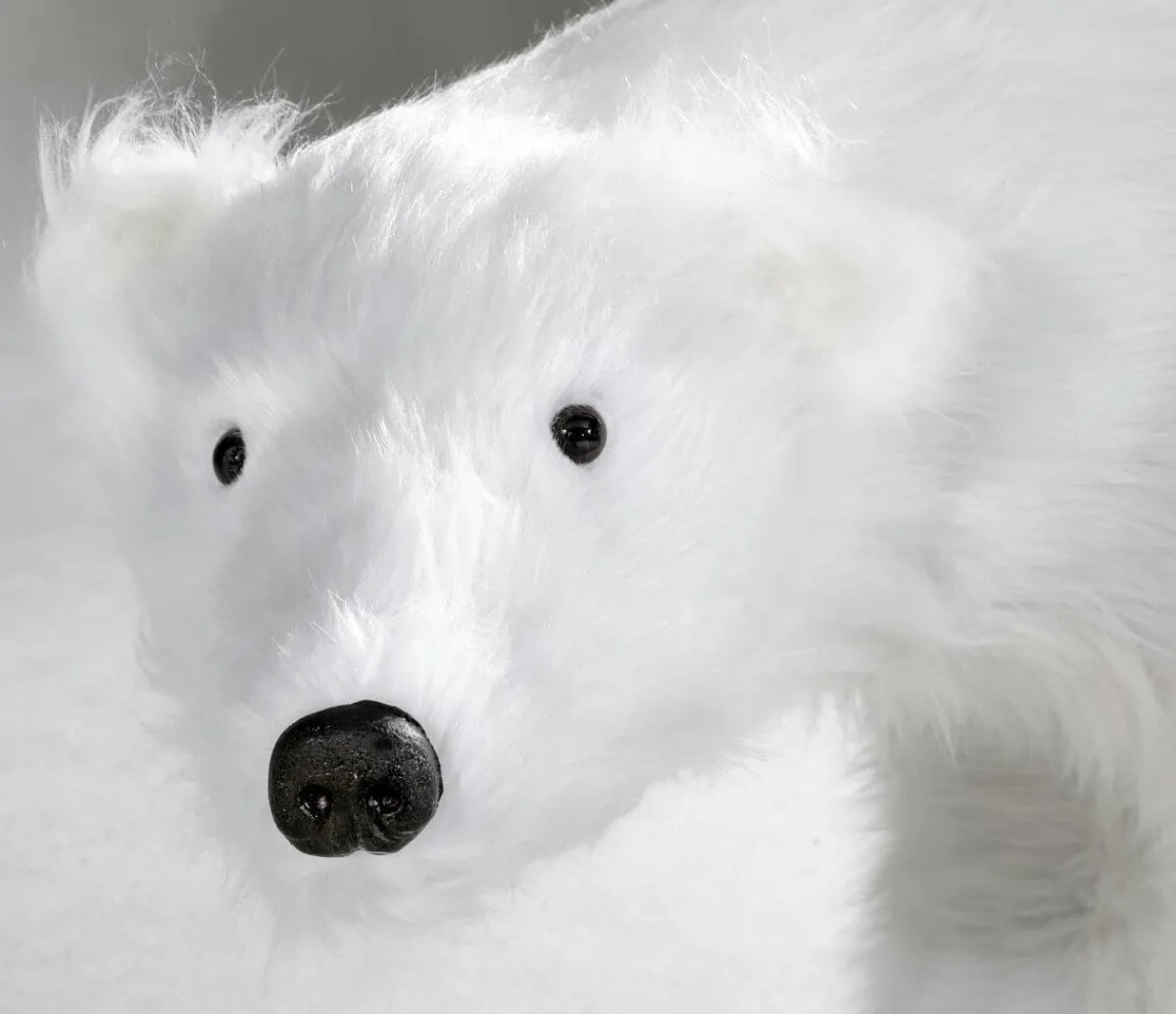 Decoración De Animales|Decoración De Invierno>DecoWoerner Figura Animal De Tamaño Natural Oso Polar, Altura: 90cm blanco