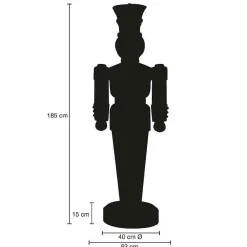Decoración Navideña Xxl|Figuras De Navidad>DecoWoerner Figura De Soldado, 185 Cm blanco