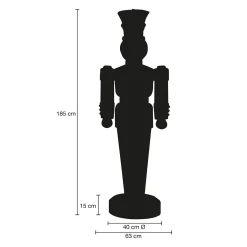 Decoración Navideña Xxl|Figuras De Navidad>DecoWoerner Figura De Soldado 185 Cm, Rojo-azul, Totalmente De Plástico multicolor