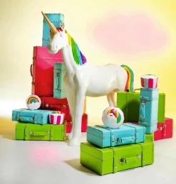 Decoración De Animales>DecoWoerner Figura De Unicornio Del Arco Iris, Longitud 130 Cm