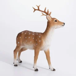 Decoración De Animales|Decoración De Otoño>DecoWoerner Figura Decorativa De Ciervo Hecha De Poliresina 23 X 20 X 6 Cm (H X L X P) marrón