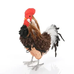 Decoración De Animales>DecoWoerner Figura Decorativa De Gallo 50 Cm marrón