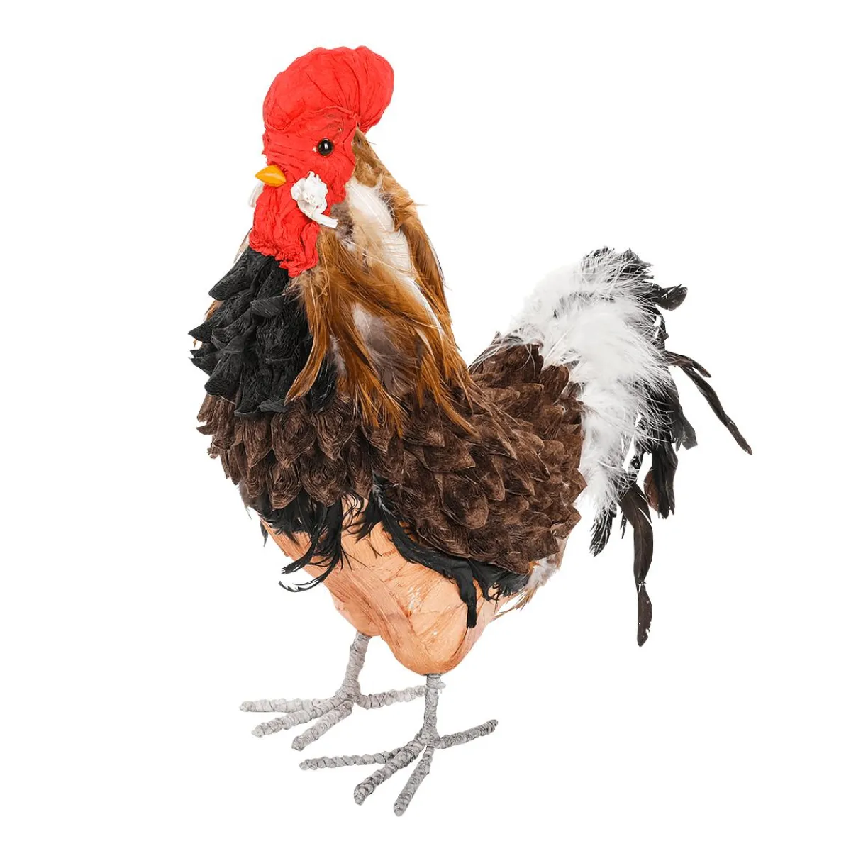 Decoración De Animales>DecoWoerner Figura Decorativa De Gallo 50 Cm marrón