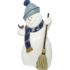 Decoración De Invierno|Decoración Navideña Xxl>DecoWoerner Figura Decorativa De Muñeco De Nieve, 162 Cm De Altura blanco