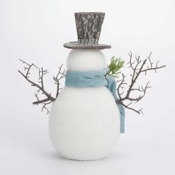 Decoración De Invierno|Figuras De Navidad>DecoWoerner Figura Decorativa Muñeco De Nieve 22 Cm blanco
