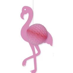 Decoración De Animales|Decoración De Verano>DecoWoerner Flamenco De Papel De Nido De Abeja 68 Cm rosa