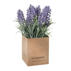 Plantas De Interior|Flores Artificiales>DecoWoerner Flor Artificial De Lavanda En Maceta De Papel 20 Cm violeta