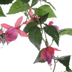 Plantas Colgantes>DecoWoerner Flor Artificial Fucsia Semáforo Colgante En Maceta 85 Cm violeta