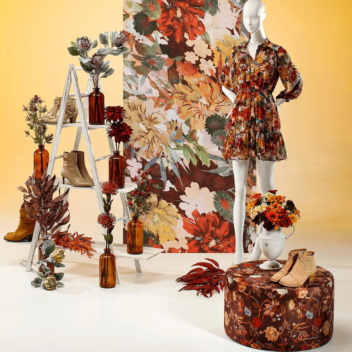 Decoración De Otoño|Flores Artificiales>DecoWoerner Flor Artificial Rama De Cardo Púrpura, 68 Cm De Largo violeta