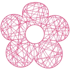 Decoración De Verano|Decoración De Primavera>DecoWoerner Flor Trenzada De Fibra 2D 60 Cm rosa