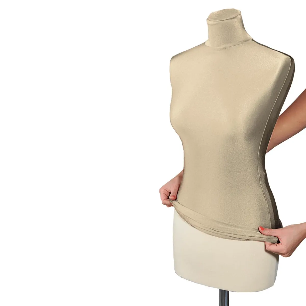 Bustos De Costura>DecoWoerner Funda De Recambio Para Bustos De Sastre De Señora, Longitud 65 Cm, Color Crudo Beige