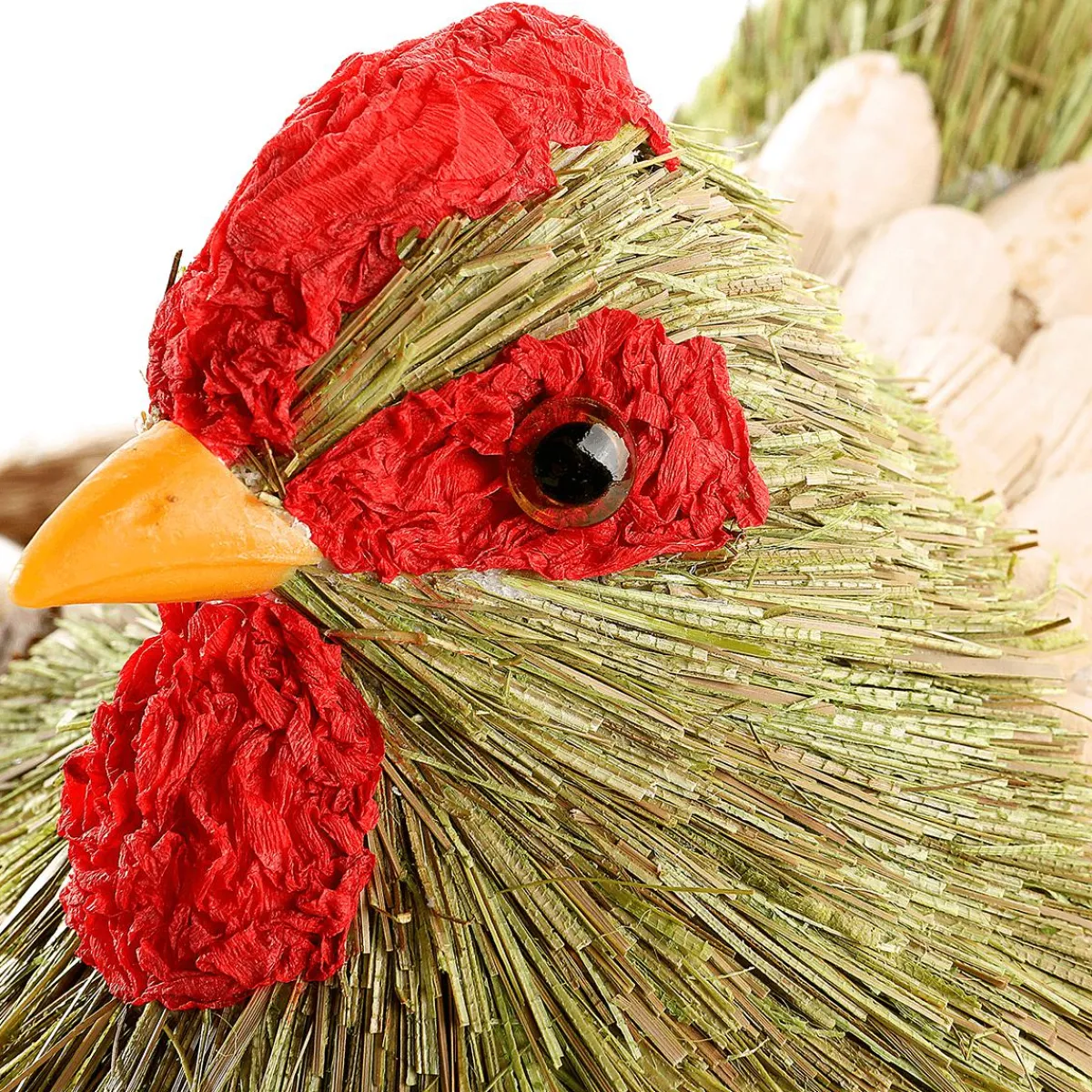 Decoración De Animales|Decoración De Pascua>DecoWoerner Gallina Deco Sobre Nido 23 Cm Ø, 16 Cm De Altura verde