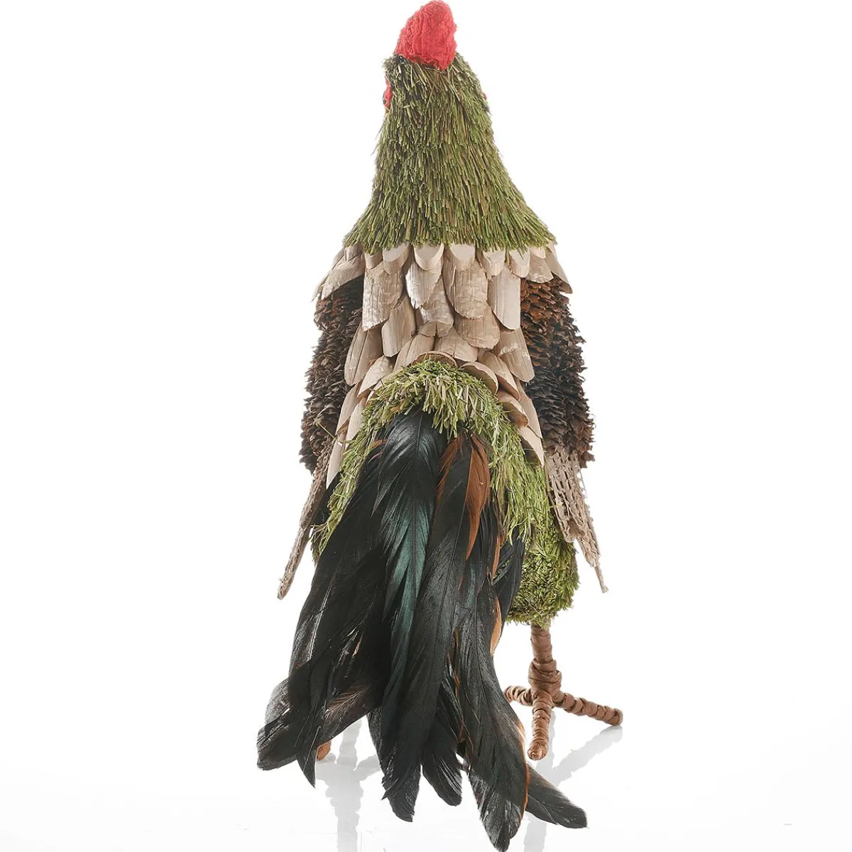 Decoración De Animales|Decoración De Pascua>DecoWoerner Gallo Decorativo De 21 Cm De Altura verde