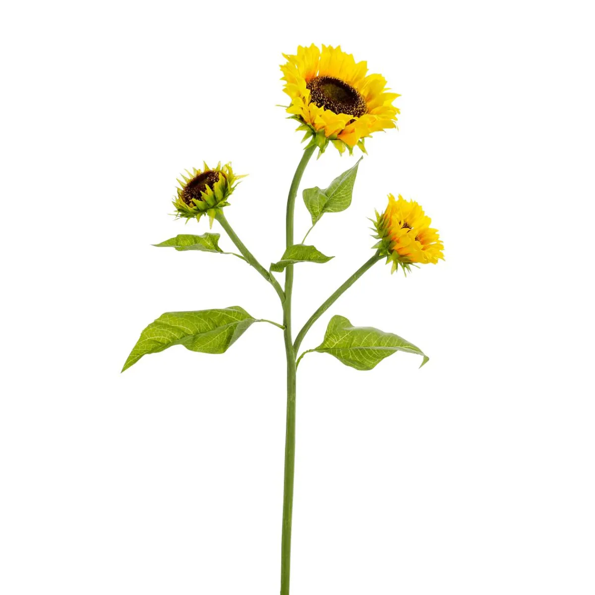 Decoración De Otoño|Flores Artificiales>DecoWoerner Girasol Artificial Con 3 Flores 87 Cm amarillo