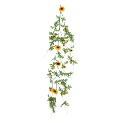 Decoración De Otoño|Guirnaldas Y Vides>DecoWoerner Girasol Artificial Enredadera 125 Cm amarillo