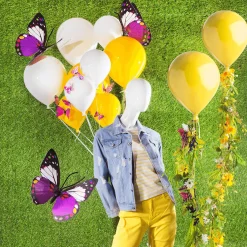 Decoración Temática|Decoración De Primavera>DecoWoerner Globo De Plástico Amarillo Ø 28 Cm