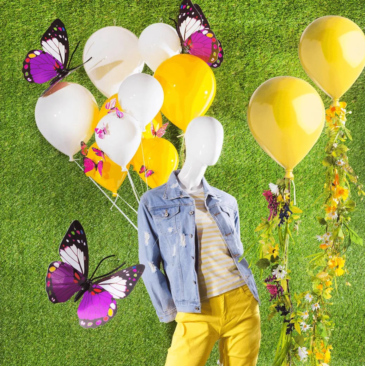 Decoración Temática|Decoración De Primavera>DecoWoerner Globo De Plástico Amarillo Ø 28 Cm