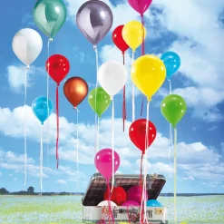 Decoración Temática|Decoración De Primavera>DecoWoerner Globo De Plástico Metálico Ø 20 Cm rojo
