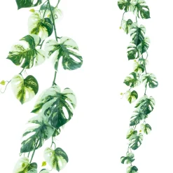 Decoración De Verano|Guirnaldas Y Vides>DecoWoerner Guirnalda Artificial De Philoranke Variegata Monstera De 180 Cm verde