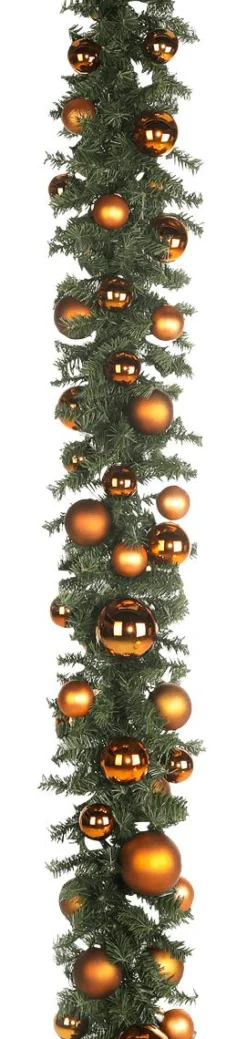 Guirnaldas Y Vides|Guirnaldas De Navidad>DecoWoerner Guirnalda De Abeto Artificial Sin Luz Para Decorar Tú Mismo naranja