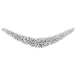 Guirnaldas De Navidad>DecoWoerner Guirnalda De Abeto Con Copos 400 Cm, Ø 50 Cm blanco