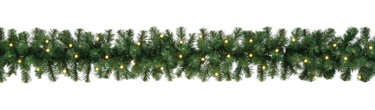 Guirnaldas De Navidad>DecoWoerner Guirnalda De Abeto Deluxe, LED, 270 Cm, Ø 30 Cm verde