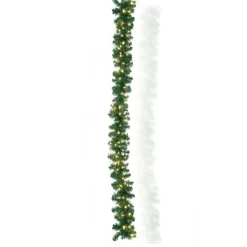 Guirnaldas De Navidad>DecoWoerner Guirnalda De Abeto Deluxe 270 Cm Con 200LEDs, 25 Cm Ø verde