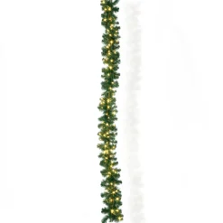 Guirnaldas De Navidad>DecoWoerner Guirnalda De Abeto Deluxe 270 Cm Con 200LEDs, 25 Cm Ø verde