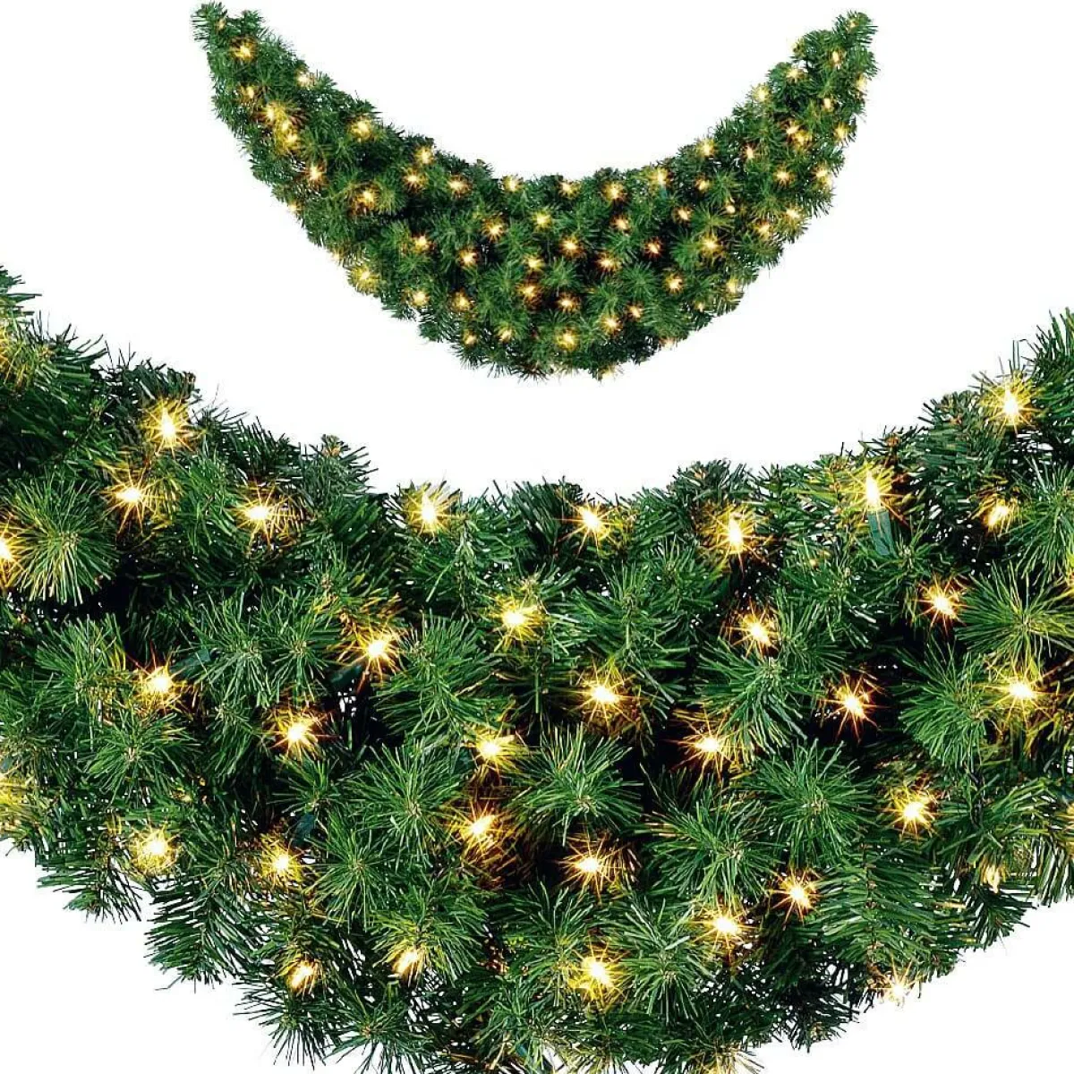Guirnaldas De Navidad>DecoWoerner Guirnalda De Abeto Estándar, LED, 120 Cm, Ø 30 Cm verde