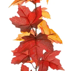 Decoración De Otoño|Guirnaldas Y Vides>DecoWoerner Guirnalda De Arce Artificial - Marrón 180 Cm naranja