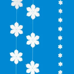 Decoración De Invierno>DecoWoerner Guirnalda De Copos De Nieve, 180 Cm De Largo blanco
