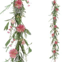 Decoración De Verano|Decoración De Primavera>DecoWoerner Guirnalda De Dalias Artificiales 158 Cm rosa