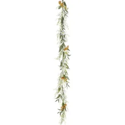 Decoración De Verano|Decoración De Primavera>DecoWoerner Guirnalda De Flores De Campo Artificiales Enredadera Artificial - Blanca 158 Cm naranja