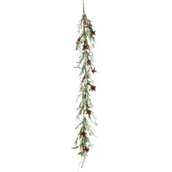 Decoración De Verano|Decoración De Primavera>DecoWoerner Guirnalda De Flores De Campo Artificiales Vid Roja Blanca 158 Cm rosa