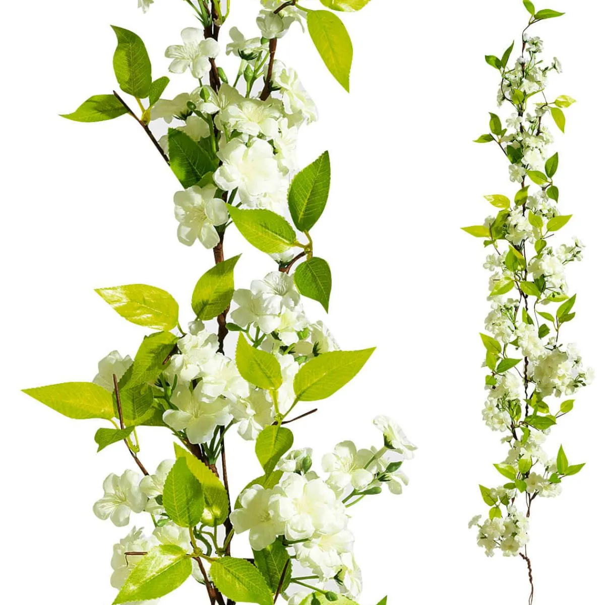 Decoración De Primavera|Guirnaldas Y Vides>DecoWoerner Guirnalda De Flores De Cerezo Artificial 110 Cm blanco